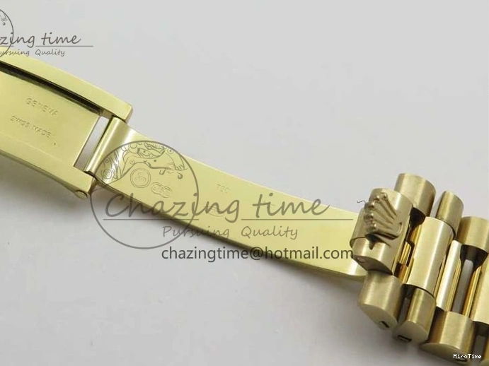 MiroTime 0220 Day-Date 40mm 228239 BP New Dial Version 904 YG Silver Roman Markers Dial on SS President Bracelet A Popular 2806